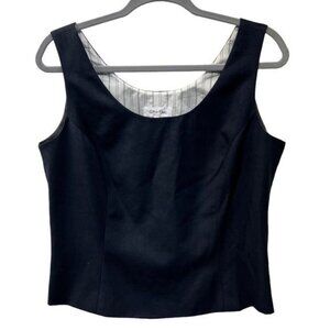 Calvin Klein Navy Sleeveless Career Top